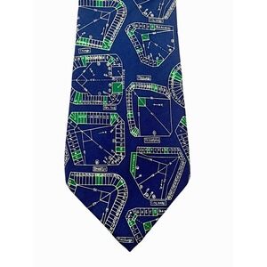 Retired JOSH BACH Baseball Stadium PITTS CINCI CHI BROOKLYN NY Men's Silk Tie